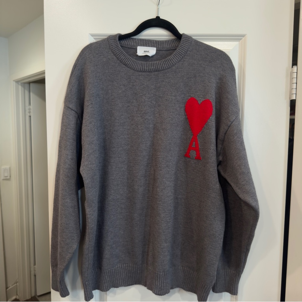 AMI Paris Gray Sweater